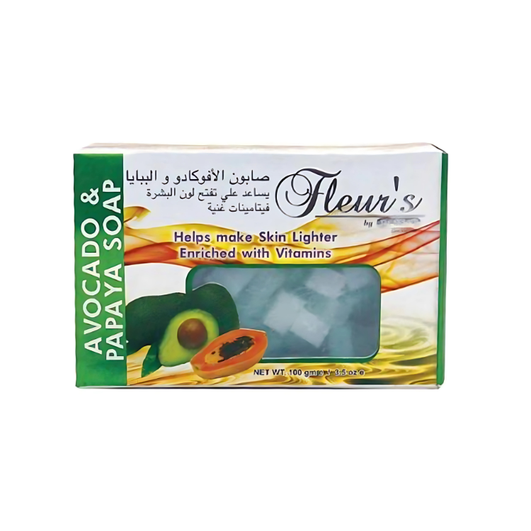 Fleur\'s Avocado & Papaya Soap 100gm