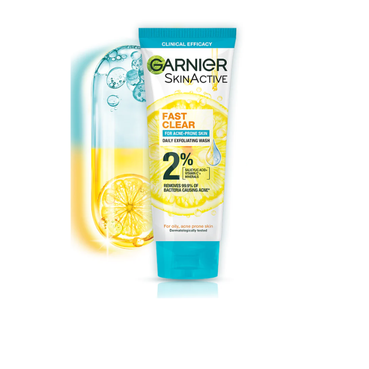 Garnier Bright Complete Vitamin C Facewash - 50 ml + Vitamin C Serum 30ml