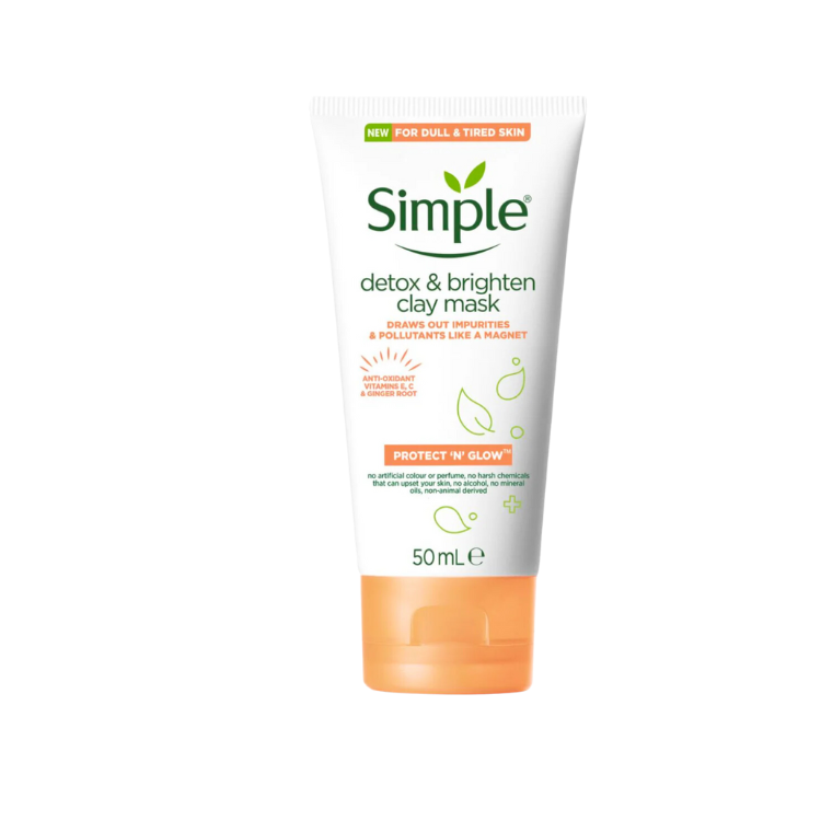 Simple Protect ‘n’ Glow detox & brighten clay mask 50ml