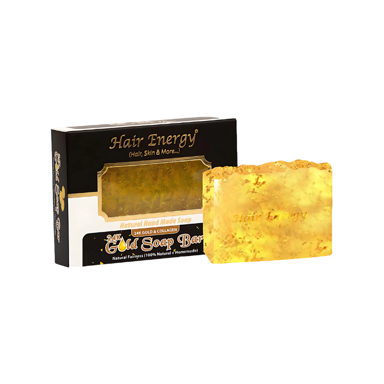 Hair Energy 100 Organic Aloevera Gel24K Gold & Collagen Soap Bar