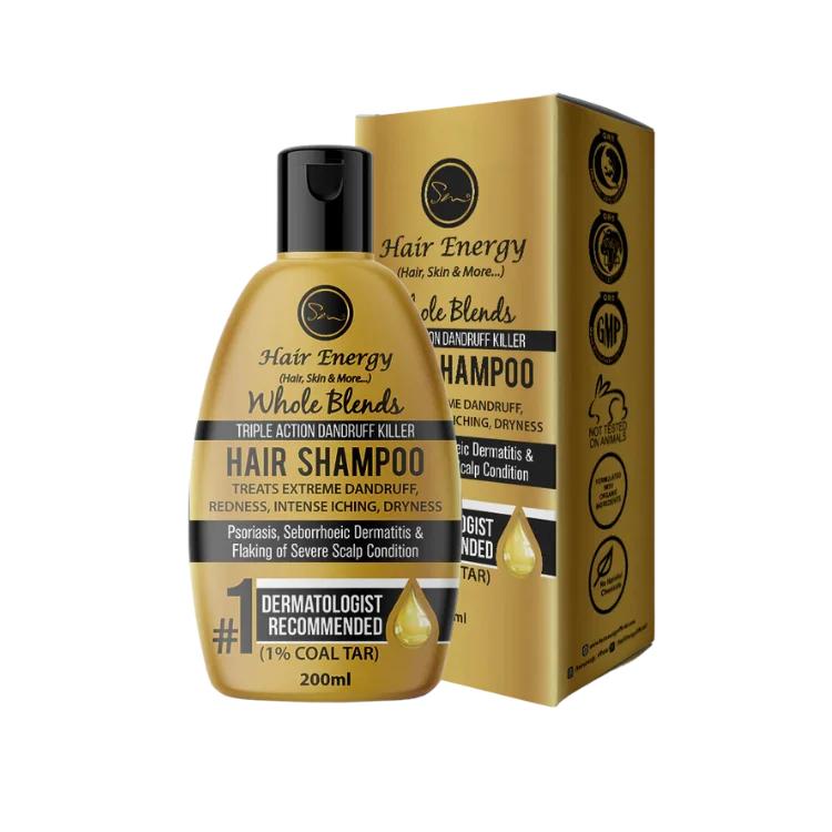 Hair Energy 100 Organic Aloevera GelWhole Blends Triple Action Dandruff Killer Hair Shampoo
