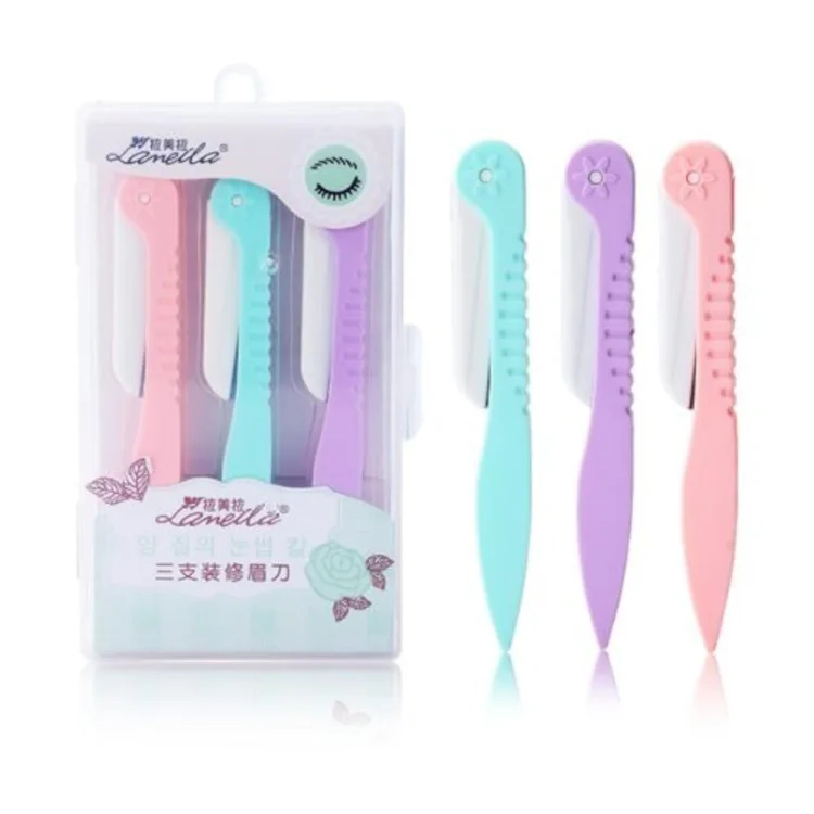 Facial Beauty - 3Pcs Eyebrow Razor For Body Facial Hair Removal