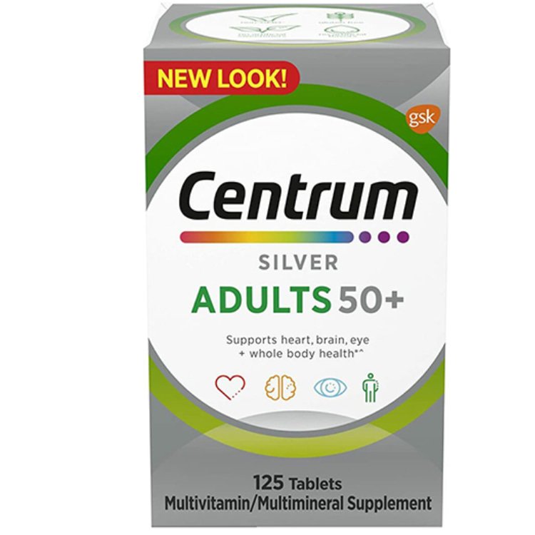 Centrum Silver Adults 50+ 125 Tablets Multivitamin/ Multimineral Supplement