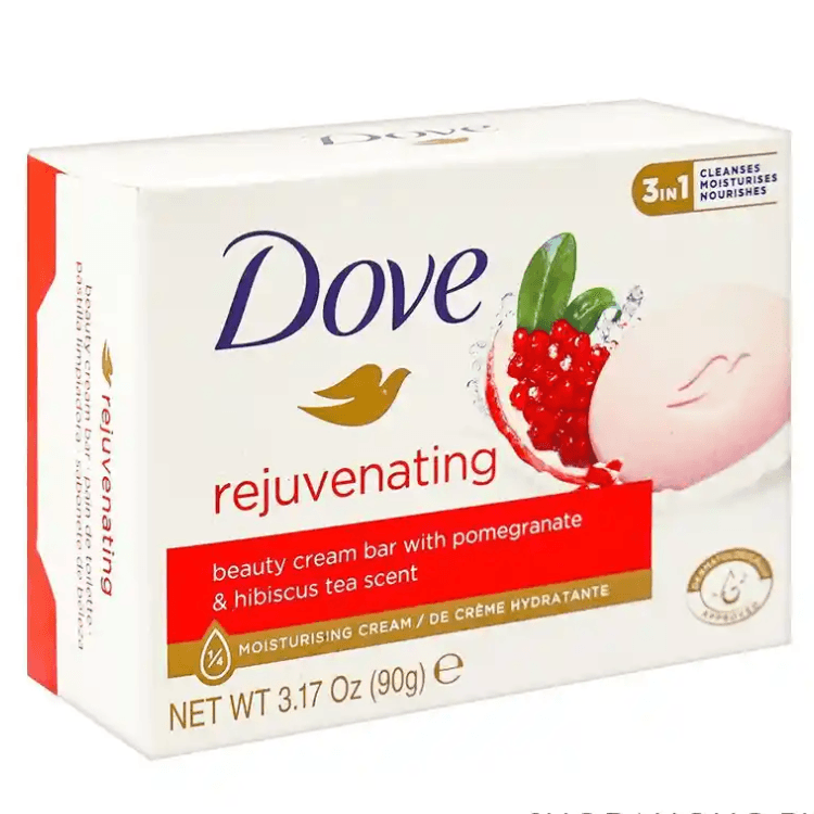 Dove Rejuvenating Beauty Cream Bar With Pomegranate & Hibiscus Tea, 90g