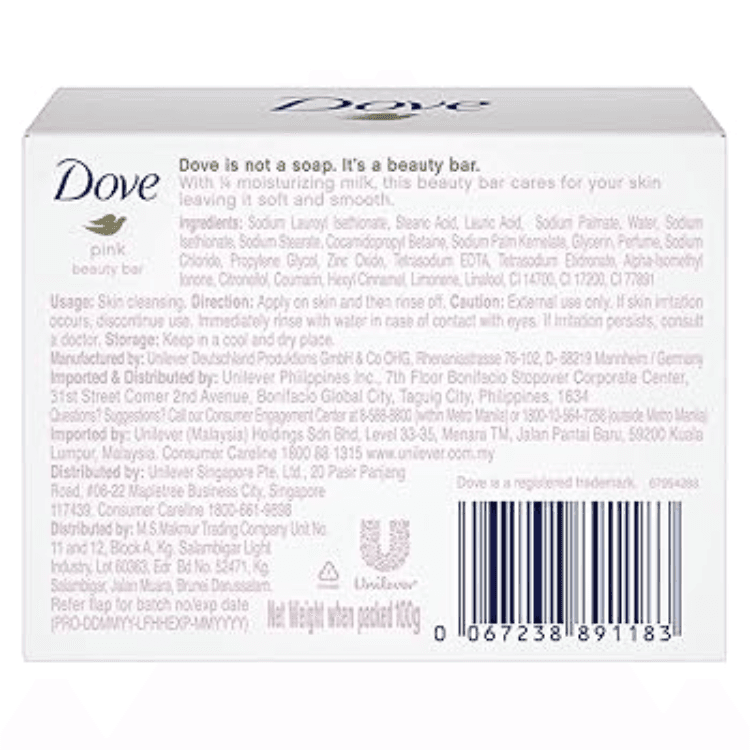 Dove Pink Moisturising Cream Bar, For Smooth/Soft Skin, 90g