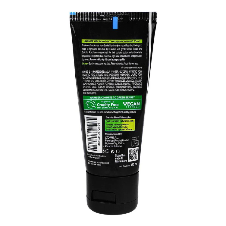 Garnier Men Wasabi Face Wash - 50Ml