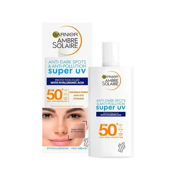 Garnier Ambre Solaire Super UV Anti-Dark Spots & Anti-Pollution Face Fluid SPF50+