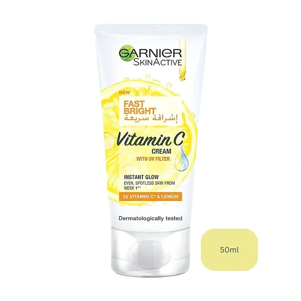 Garnier SkinActive Fast Bright Vitamin C & Lemon Day Cream with UV Filter, 50ml