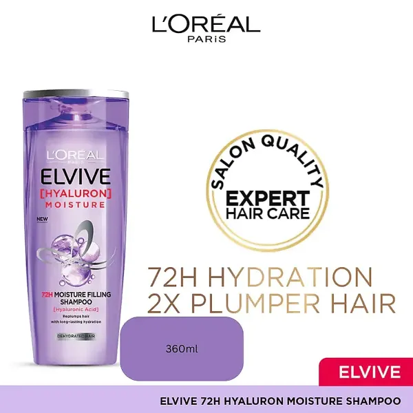 LOreal Paris Hyaluron + Plump Hydrating Shampoo 360 ml