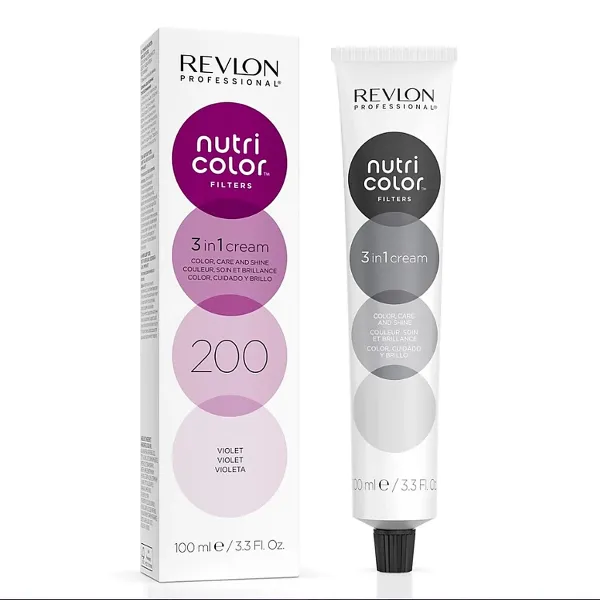 Revlon - Nutri Color Filters 3-In-1 Hair Color - Violet 200 - 100ml