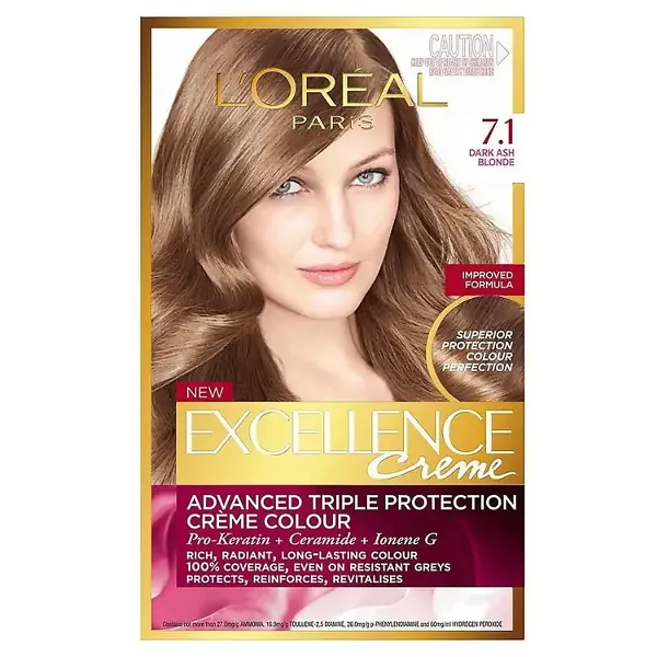 Loreal Paris Excellence Creme Hair Colour #7.1 Ash Blonde