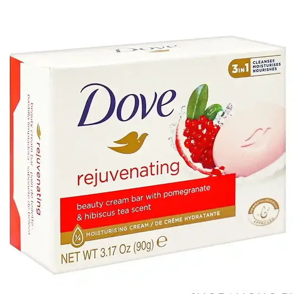 Dove Rejuvenating Beauty Cream Bar With Pomegranate & Hibiscus Tea, 90g
