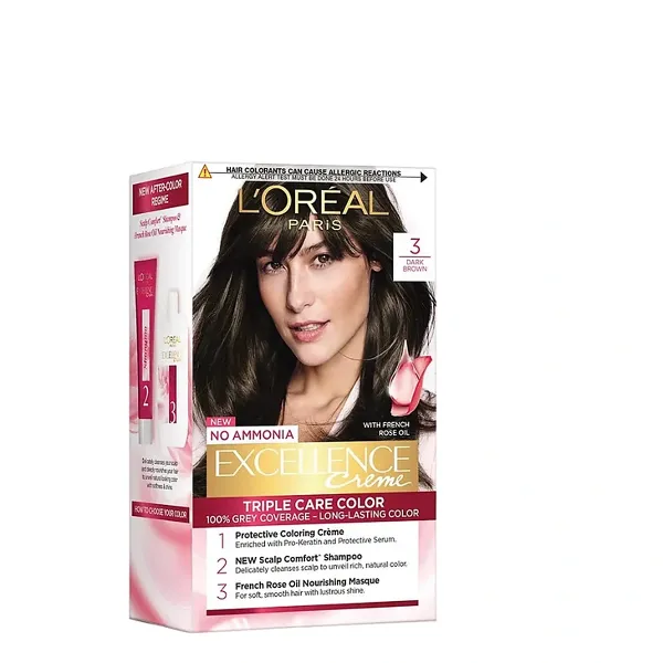 Loreal Paris Excellence Creme Hair Colour #3 Dark Brown