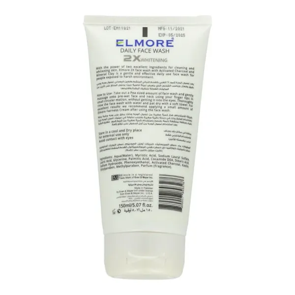 Elmore Charcoal + Clay Face Wash 150ml