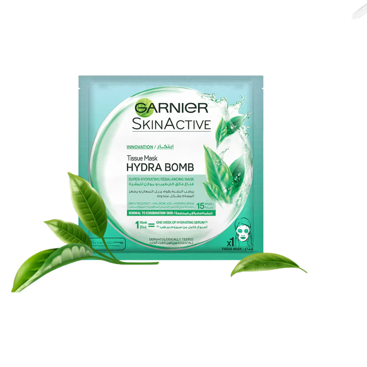 Garnier Skin Active Hydra Bomb Tissue Mask - Green tea + Hyaluronic Acid
