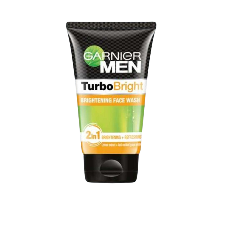 Garnier Men Turbo Bright Face Wash 100 ml - For Brighter Skin