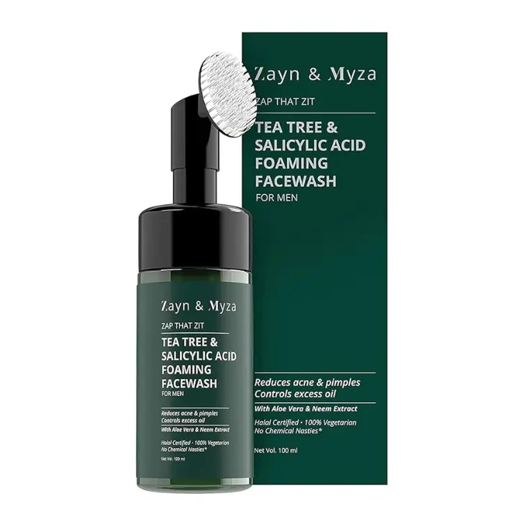 Zayn & Myza Tea Tree & Salicylic Acid Foaming With Built-In Deep Cleansing Brush (For Women)