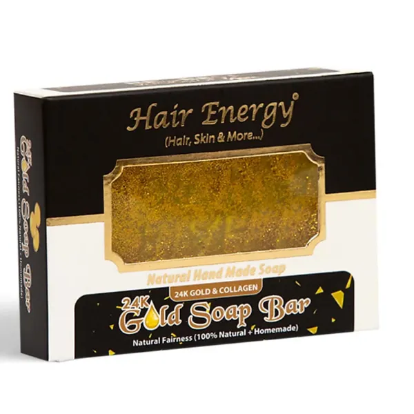 Hair Energy 100 Organic Aloevera Gel24K Gold & Collagen Soap Bar