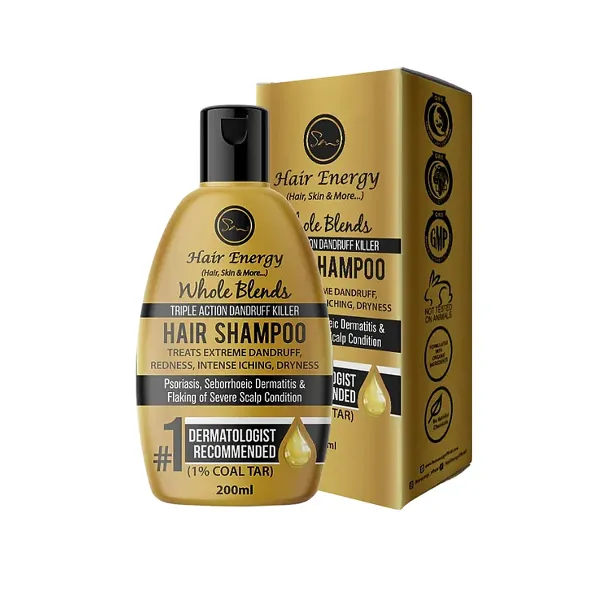 Hair Energy 100 Organic Aloevera GelWhole Blends Triple Action Dandruff Killer Hair Shampoo