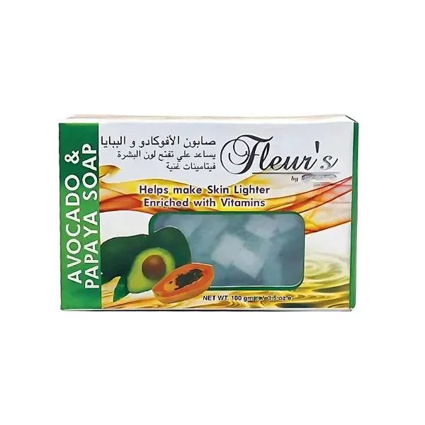 Fleur's Avocado & Papaya Soap 100gm