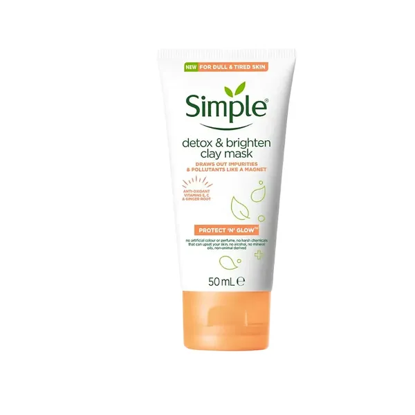 Simple Protect n Glow detox & brighten clay mask 50ml