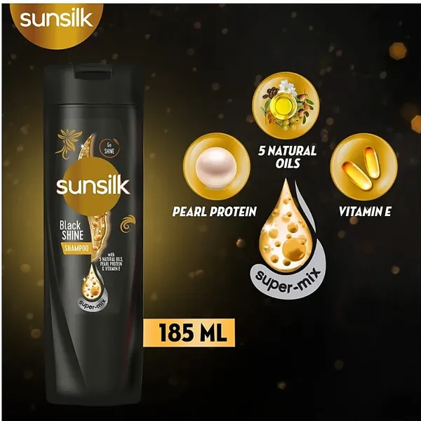 Sunsilk Black Shine Shampoo - 185ml