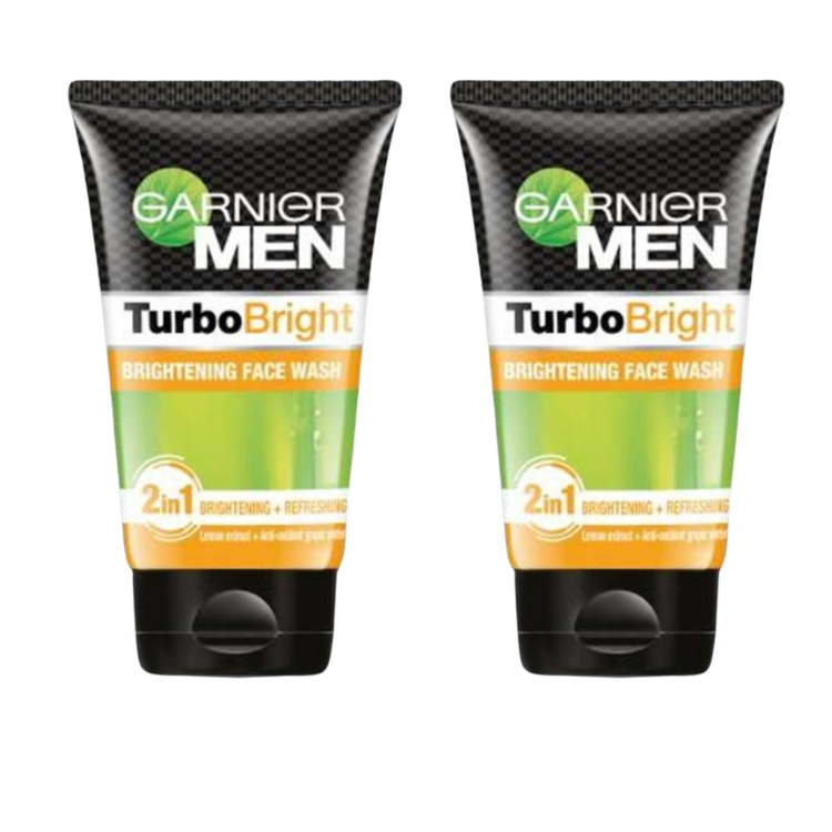 Garnier Men Turbo Bright Face Wash 100 ml - For Brighter Skin