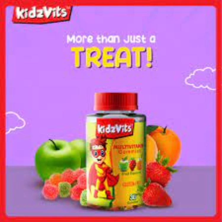 Kidzvits Multivitamin Gummies - Fruit Flavored Vitamin Jellies - 50 Gummies