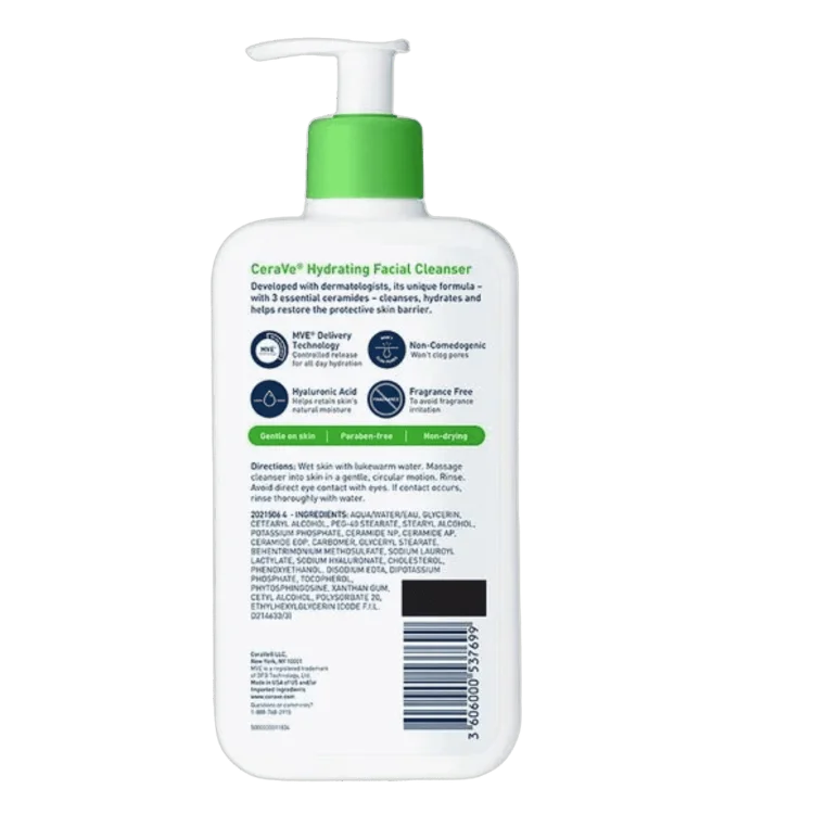 CeraVe Hydrating Facial Cleanser – 355ml