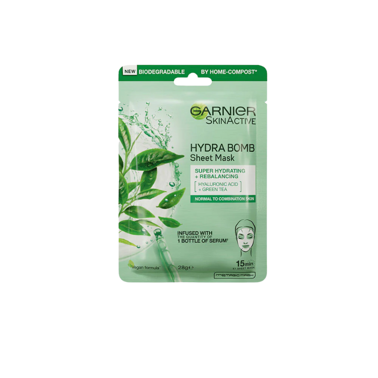 Garnier Skin Active Hydra Bomb Tissue Mask - Green tea + Hyaluronic Acid