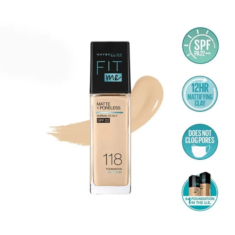 Maybelline Poreless Liquid Foundation – Shade 118