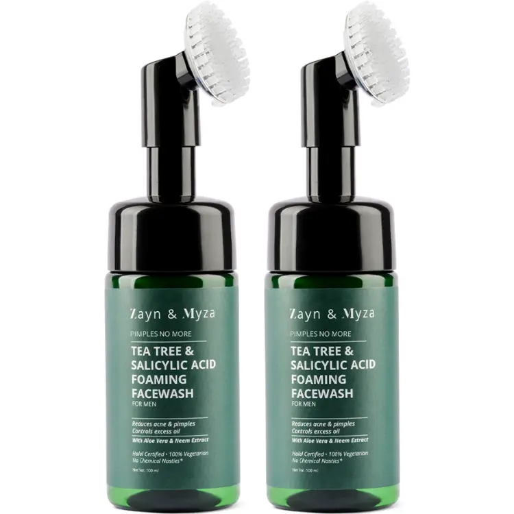 Zayn & Myza Tea Tree & Salicylic Acid Foaming With Built-In Deep Cleansing Brush (For Women)