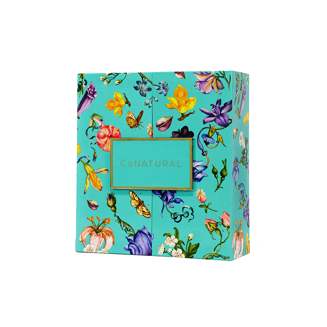 Conatural Turquoise Floral Gift Box