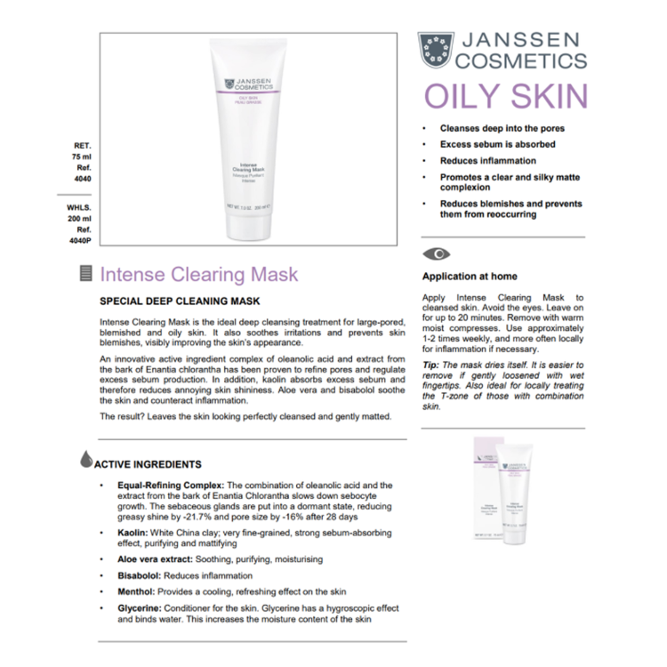 Janssen - Intense Clearing Mask - 200ml