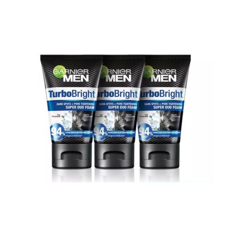 Garnier Men Turbo Bright Super Duo Foam 50 ml - For Brighter Skin