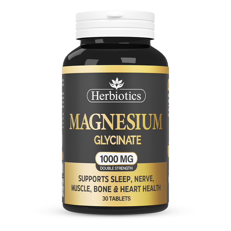 Herbiotics Magnesium Glycinate 1000mg (Double Strength)