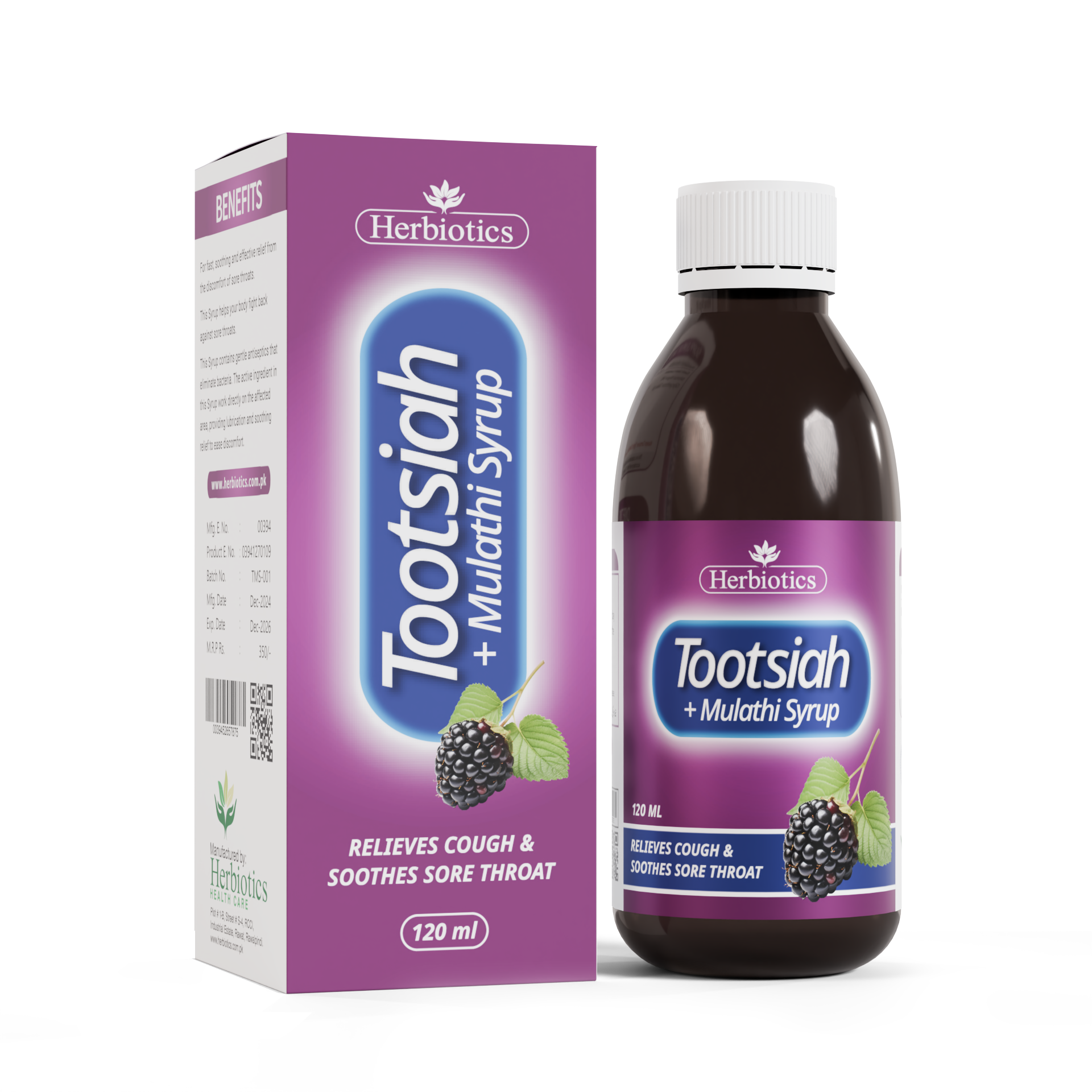 Herbiotics Toot Siah+Mulathi Syrup 120ml