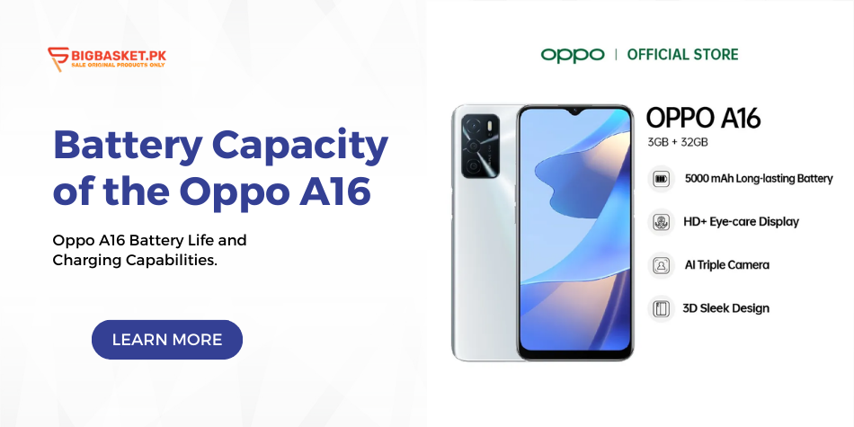 Oppo A16 Battery Life and Charging Capabilities