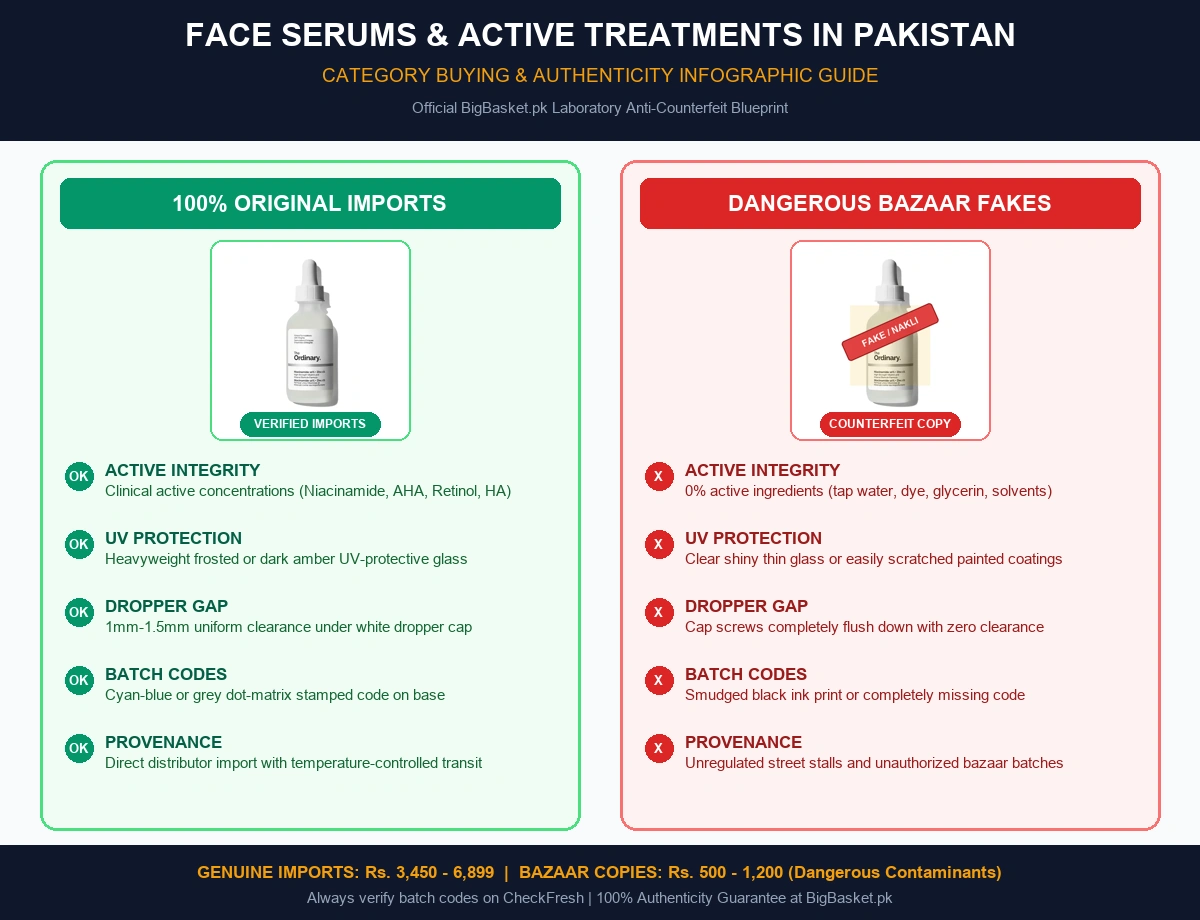 Retinol Guide for Beginners — How to Start Safely in Pakistan Original vs Fake Infographic Pakistan