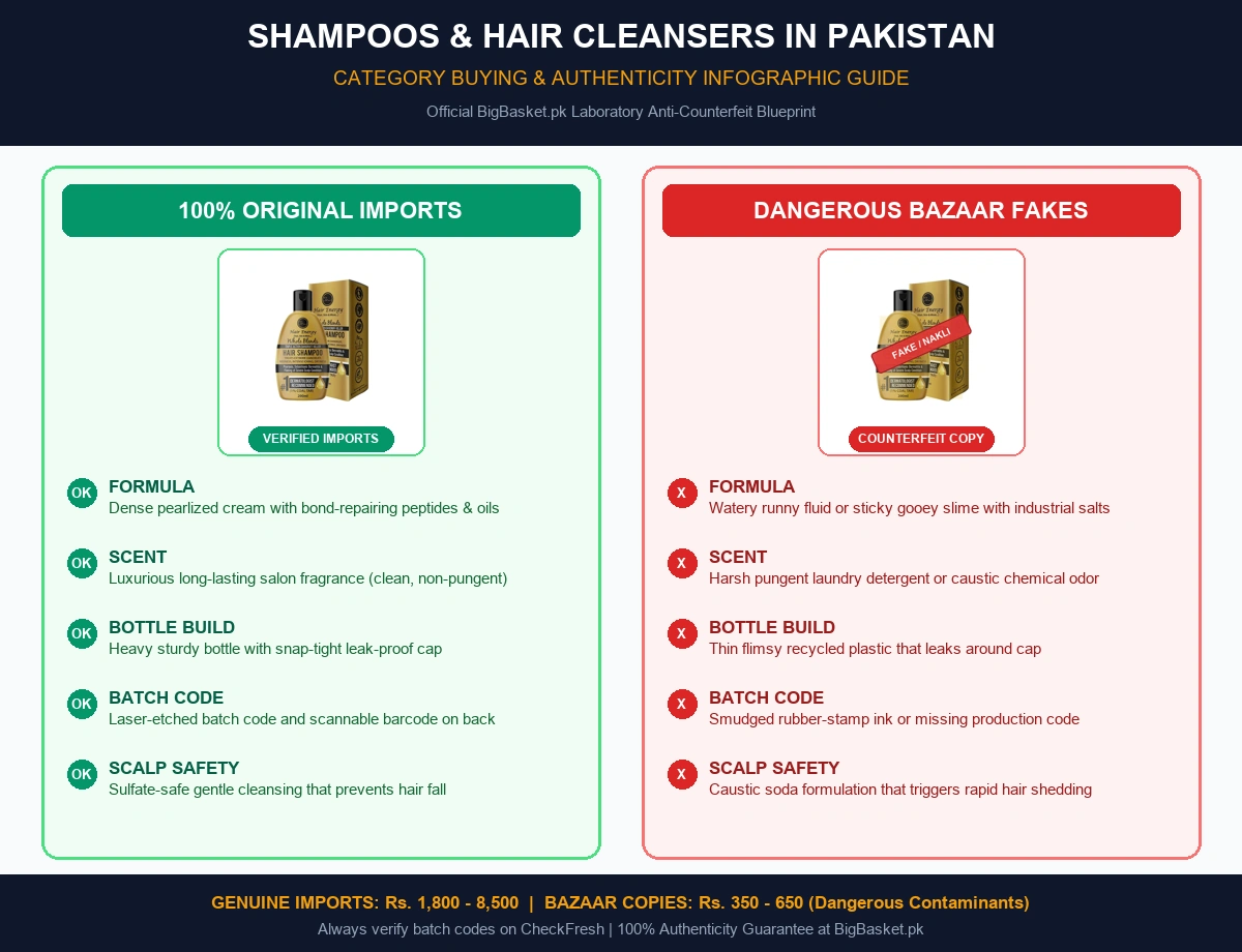 Yardlie Shampoo Buying Guide Original vs Fake Infographic Pakistan